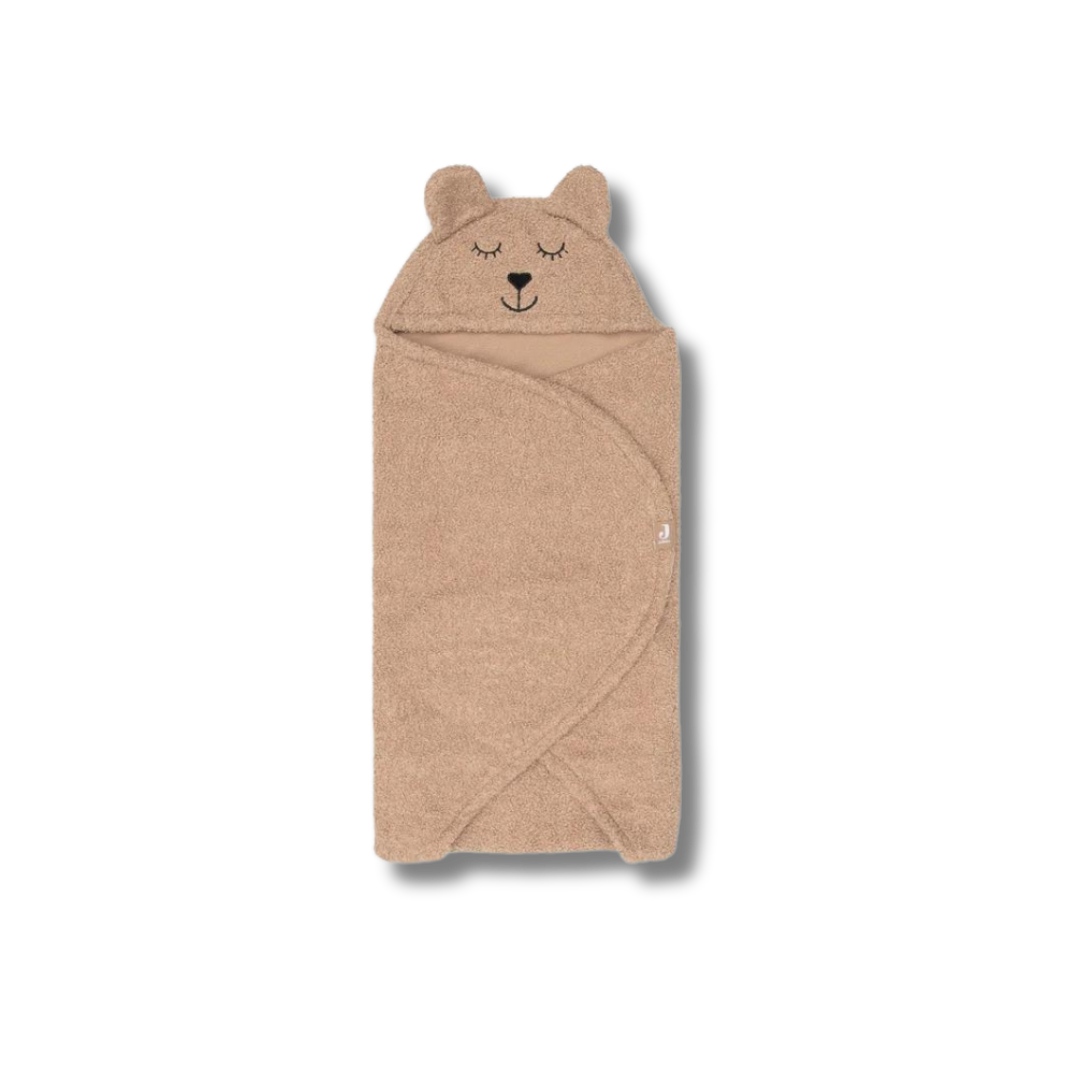 Couverture portefeuille bouclé Bear - Biscuit