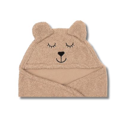 Couverture portefeuille bouclé Bear - Biscuit