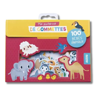 Ma pochette de 100 gommettes - Bébés animaux