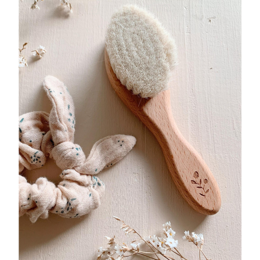 Brosse cheveux bébé en bois